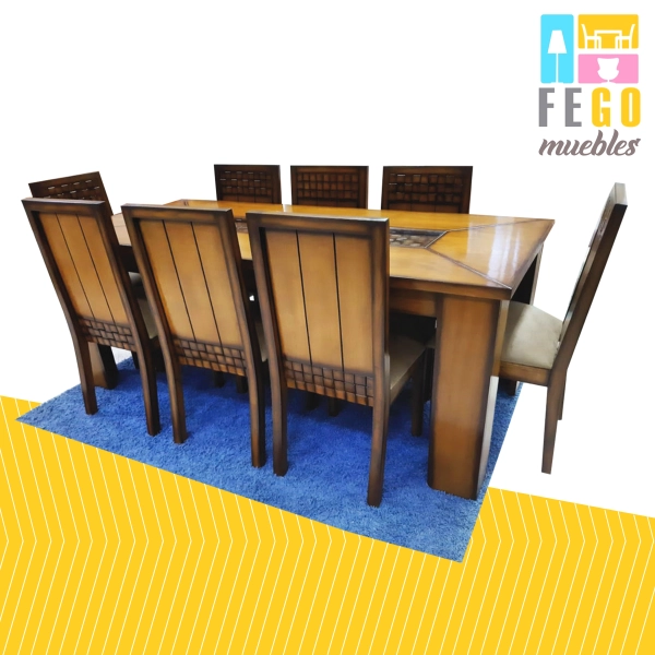 TUPI S A JUEGO DE COMEDOR CHIPRE C 8 SILLAS FEGO MUEBLES