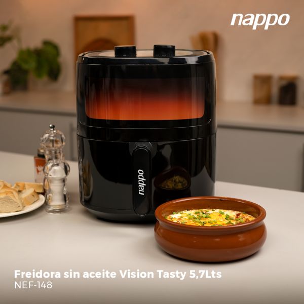 TUPI S.A. - FREIDORA AIR FRYER NAPPO 5.7L SIN ACEITE NEF-148 NEGRA