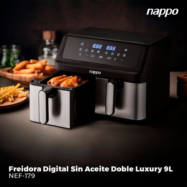 TUPI S.A. - FREIDORA AIR FRYER NAPPO S/ACEITE DIGITAL DOBLE LUXURY 9L ...