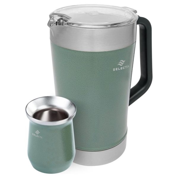 SET JARRA 1.9L + MATE 330ML A.INOX VERDE SELECTA 115100-08