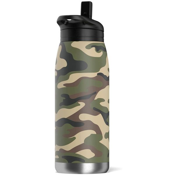 HydraPeak Flow 32oz Stainless Steel Insulated Bottle - Black Camo 