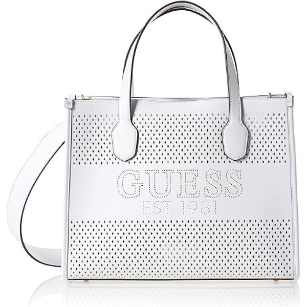 CARTERA GUESS DAMA KATEY PERF SMALL TOTE WH876922WHI