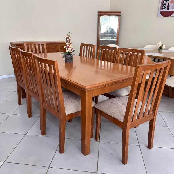 JUEGO DE COMEDOR SABRINA 8 SILLAS MUEBLES CORONEL