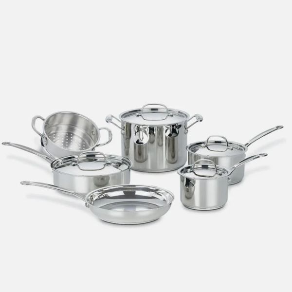 TUPI S.A. - JUEGO DE OLLAS CUISINART 77-10 10PZAS INOX