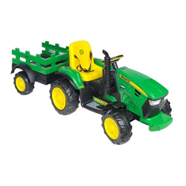 TRACTOR A BATERIA TRAC CON REMOLQUE VERDE MBARETE M-AB-22-VE-A