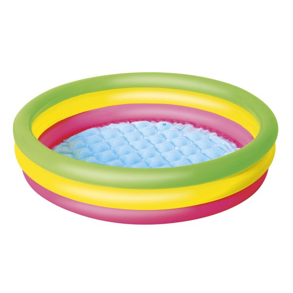 PISCINA INFANTIL BESTWAY 62LTS. TRIPLE ANILLO PISO INFLABLE