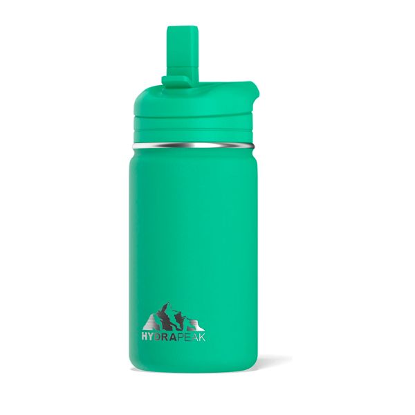  Be-Active Botella de agua para niños con pajilla, sin BPA,  boquilla abatible, botella de agua para niños, 14 onzas, botellas  deportivas para niños y niñas (verde) : Deportes y Actividades al