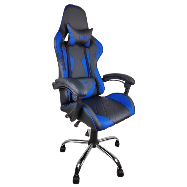 Silla Gaming Spider-S regulable silla escritorio juvenil en Negro y Azul