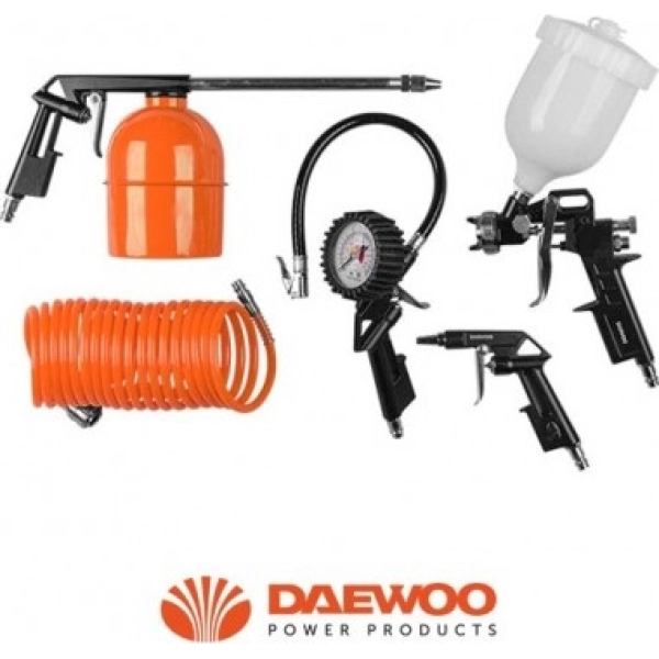 Kit Compresor De Aire 5 Piezas Pintar Multiuso Daewoo - Mm