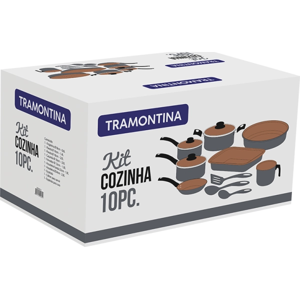 Comprá Juego de Ollas Tramontina Paris Granito 20599/498 - Arena 9 piezas -  Envios a todo el Paraguay