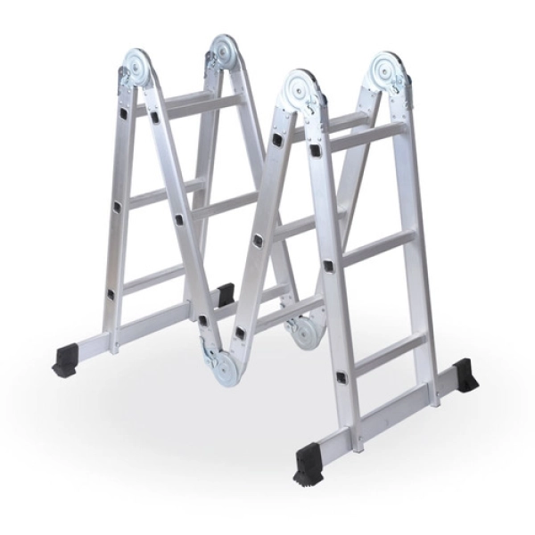 escalera extensible aluminio 2x12 peldaños alustep p012