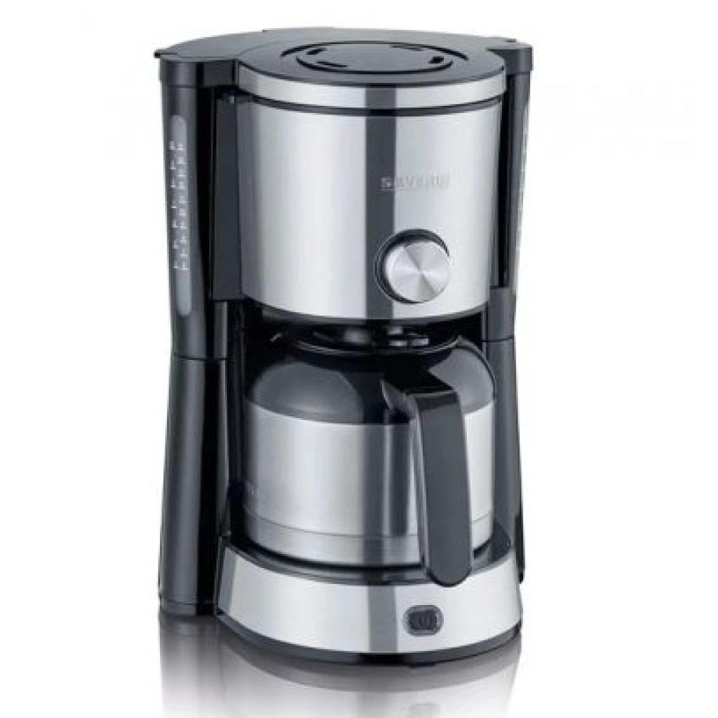 Cafetera con dos jarras termo 9485, negro plata ○ voltaje: 800 W ○  capacidad: for 8 cups ○ dos jarras termo con entrada de…
