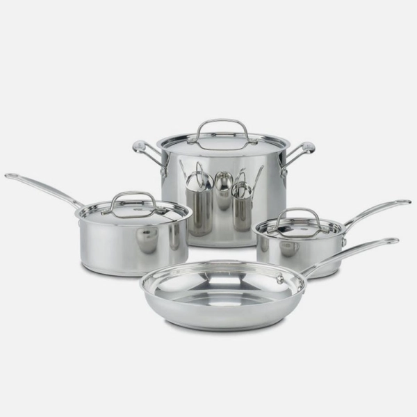 Juego de ollas de acero inoxidable marca CUISINART Disponibles en