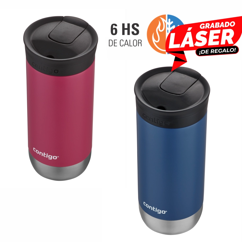 TUPI S.A. - COMBO DE 2 VASOS CONTIGO 2 EN 1 RIVER NORTH AZUL DARK ICE +  BLANCO SUNBEAM