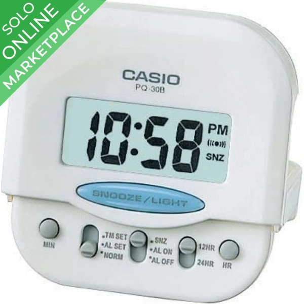 Casio PQ-10-2 Reloj despertador digital para viajero, color azul