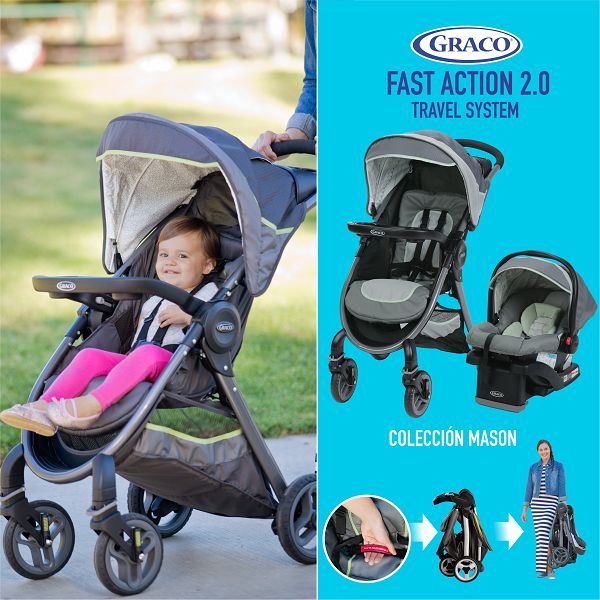 graco fastaction 2.0 travel system mason