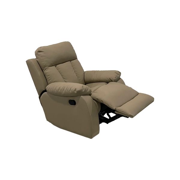 SILLON RECLINABLE COUFA 933 FIJO A CABO ECOCUERO BEIGE