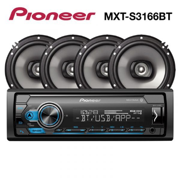 TUPI S.A. AUTORRADIO PIONEER MXTS3166BT INCLUYE 4 PARLANTES