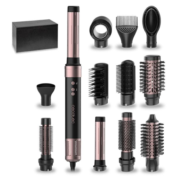 CEEPILLO MODELADOR CECOTEC BAMBA CERAMICCARE 12IN1 AIRGLAM BLACK