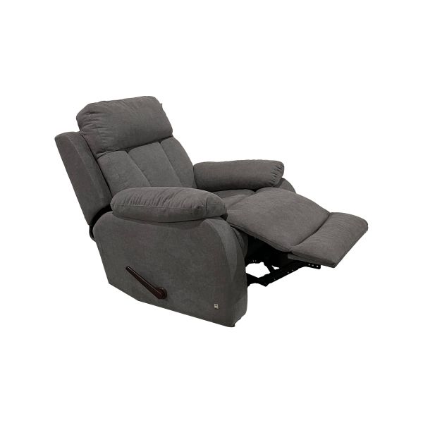 SILLON RECLINABLE COUFA 933 FIJO A PALANCA TELA J6248-17 GRIS