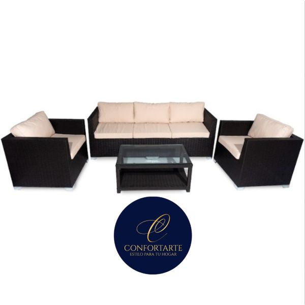 SET DE SOFÁS PREMIUM VENECIA RATTAN CONFORTARTE