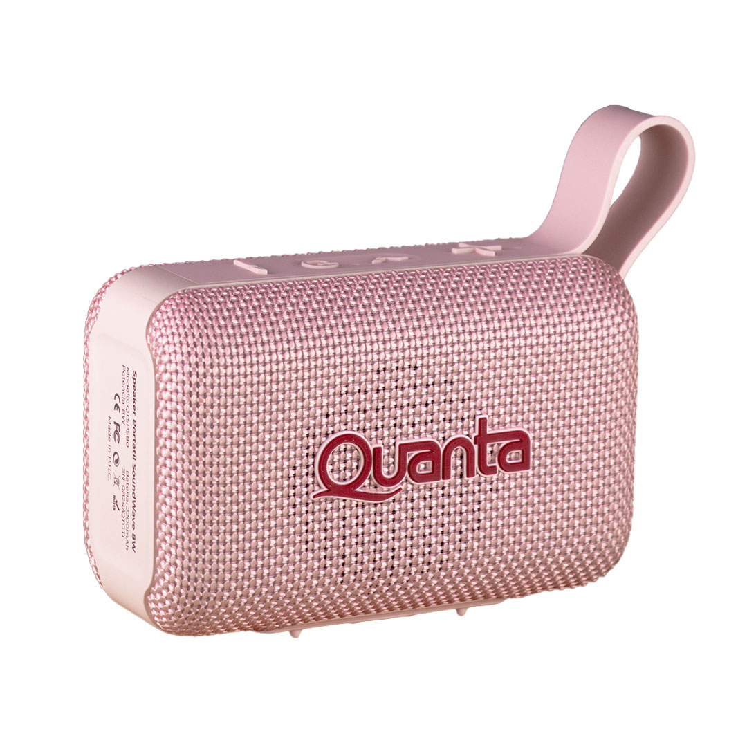 SPEAKER QUANTA PORT.BT 8W QTSPS80 IPX5/USB/TWS/TIPO-C/ROSA