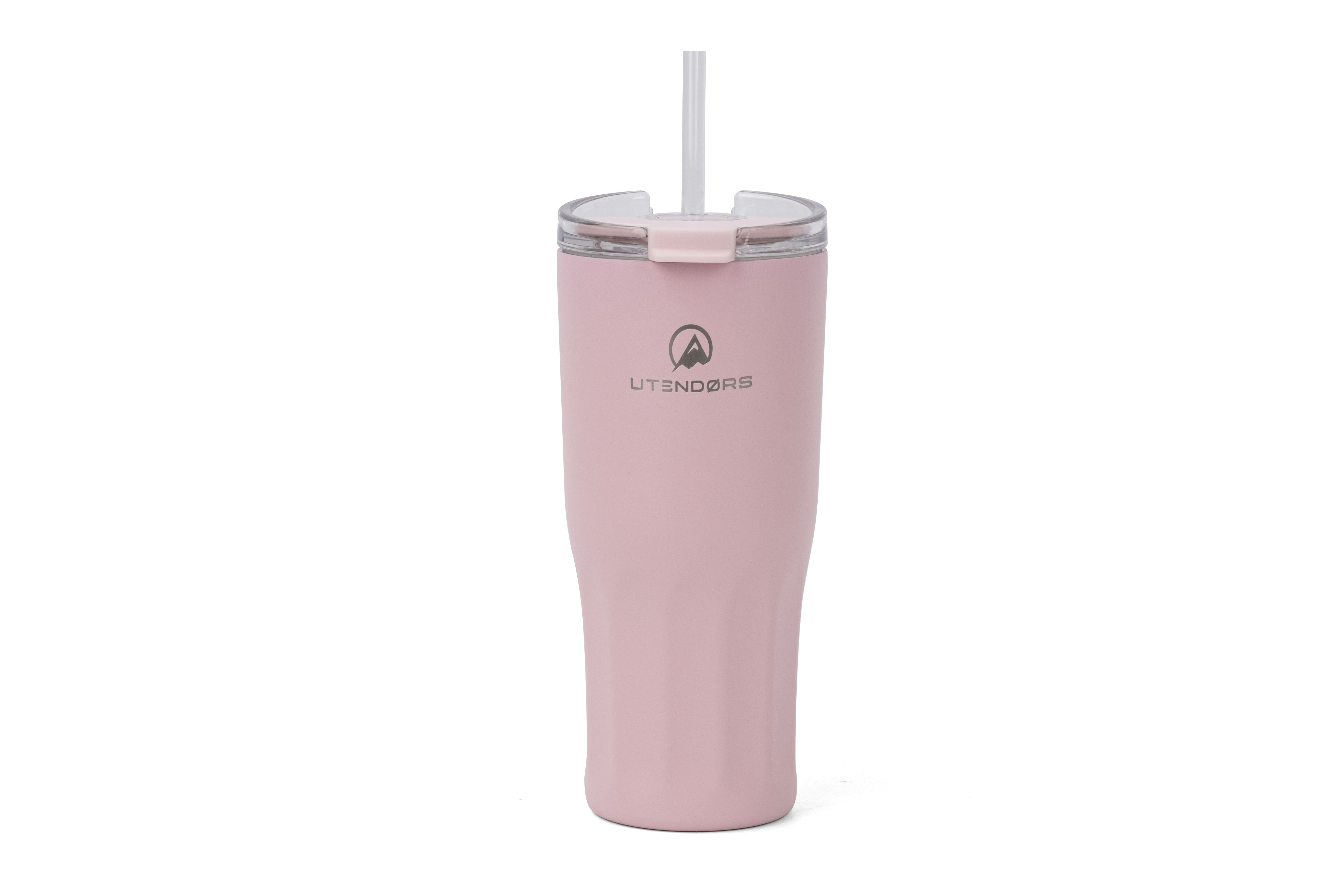 VASO ANTIDERRAME 600ML. CON PAJITA PE ROSADO DA-031S-PSP