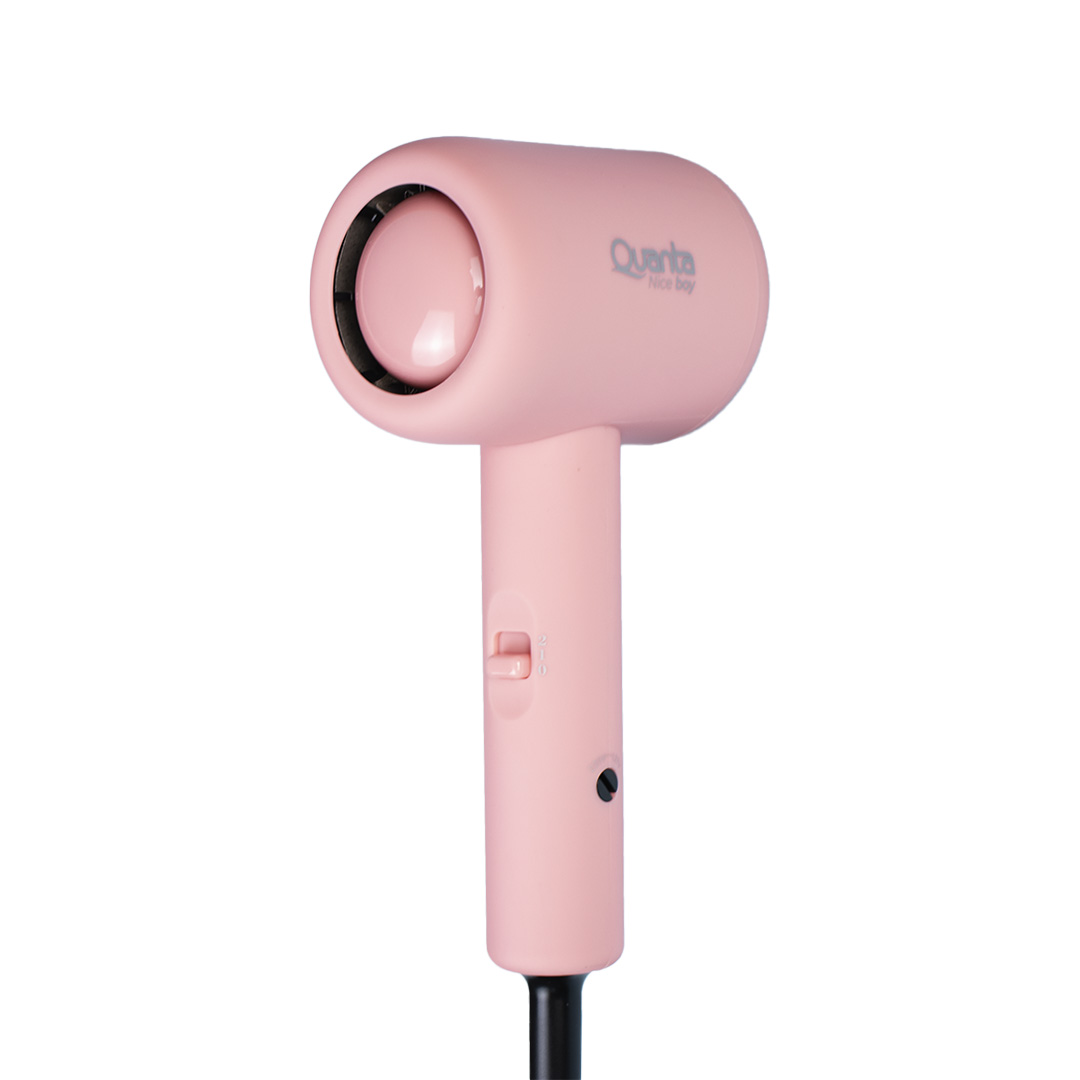 SECADOR DE PELO QUANTA .DC PORTATIL QTSDCP10 NICE BOY 1000W/BIV-ROSA