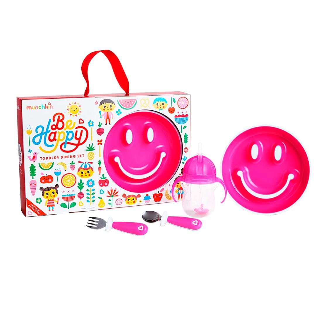 SET DE ALIMENTACIÓN BE HAPPY ROSA MUNCHKIN (MU17909)