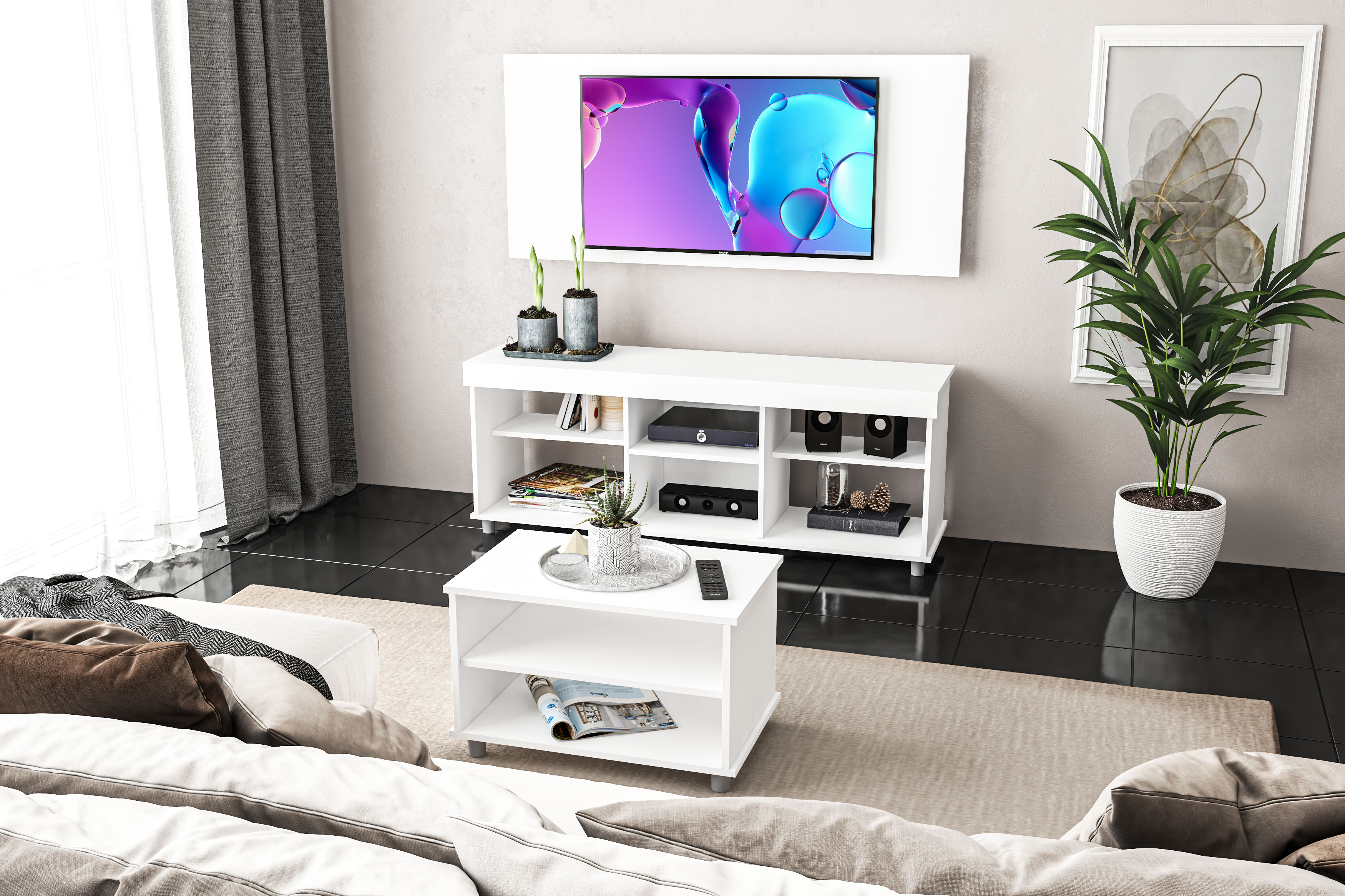 COMBO GALIA POLITORNO PANEL P/TV HASTA 43
