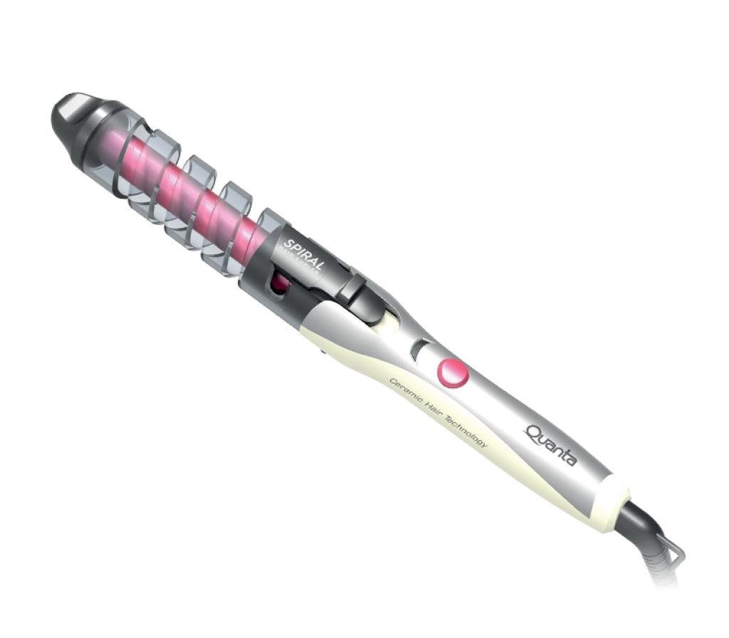 ONDULADOR DE CABELLO QUANTA ESPIRAL QTMC200 180/CABO360/25W-BL