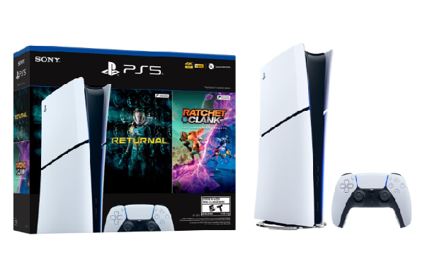 CONSOLA PS5 PLAYSTATION 5 DIGITAL SONY SLIM- Incluye 2 juegos (Returnal + Ratchet & Clank)