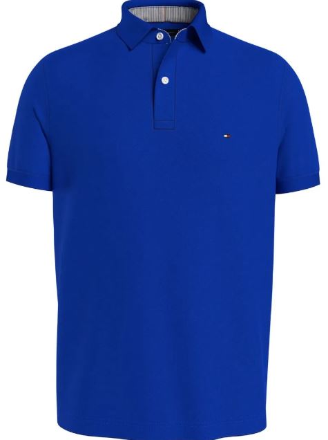 REMERA TOMMY HILFIGER CUELLO POLO LISA ULTRA BLUE TALLE XL