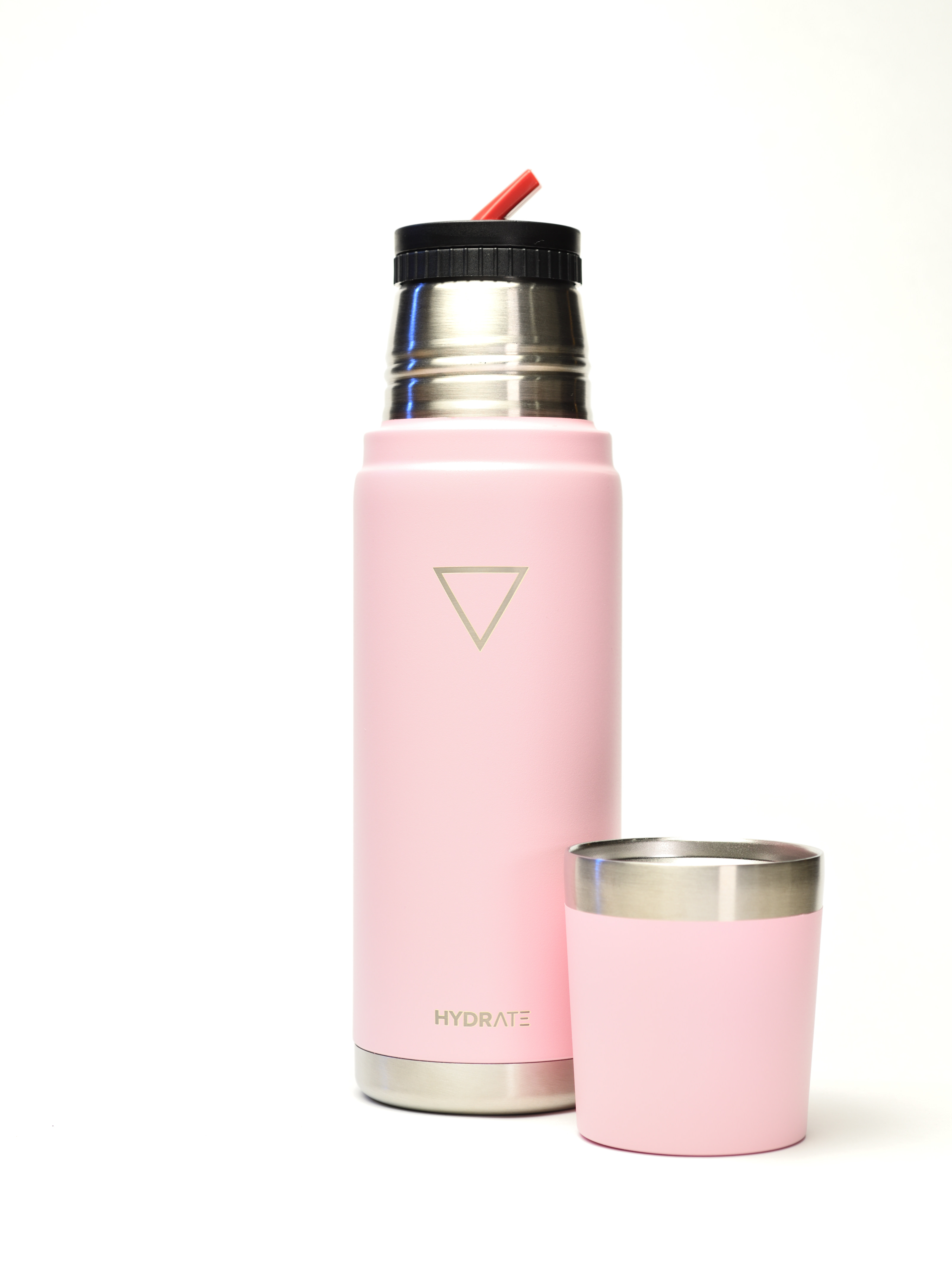 TERMO HYDRATE MATE 915 ML ROSADO PASTEL CON PICO