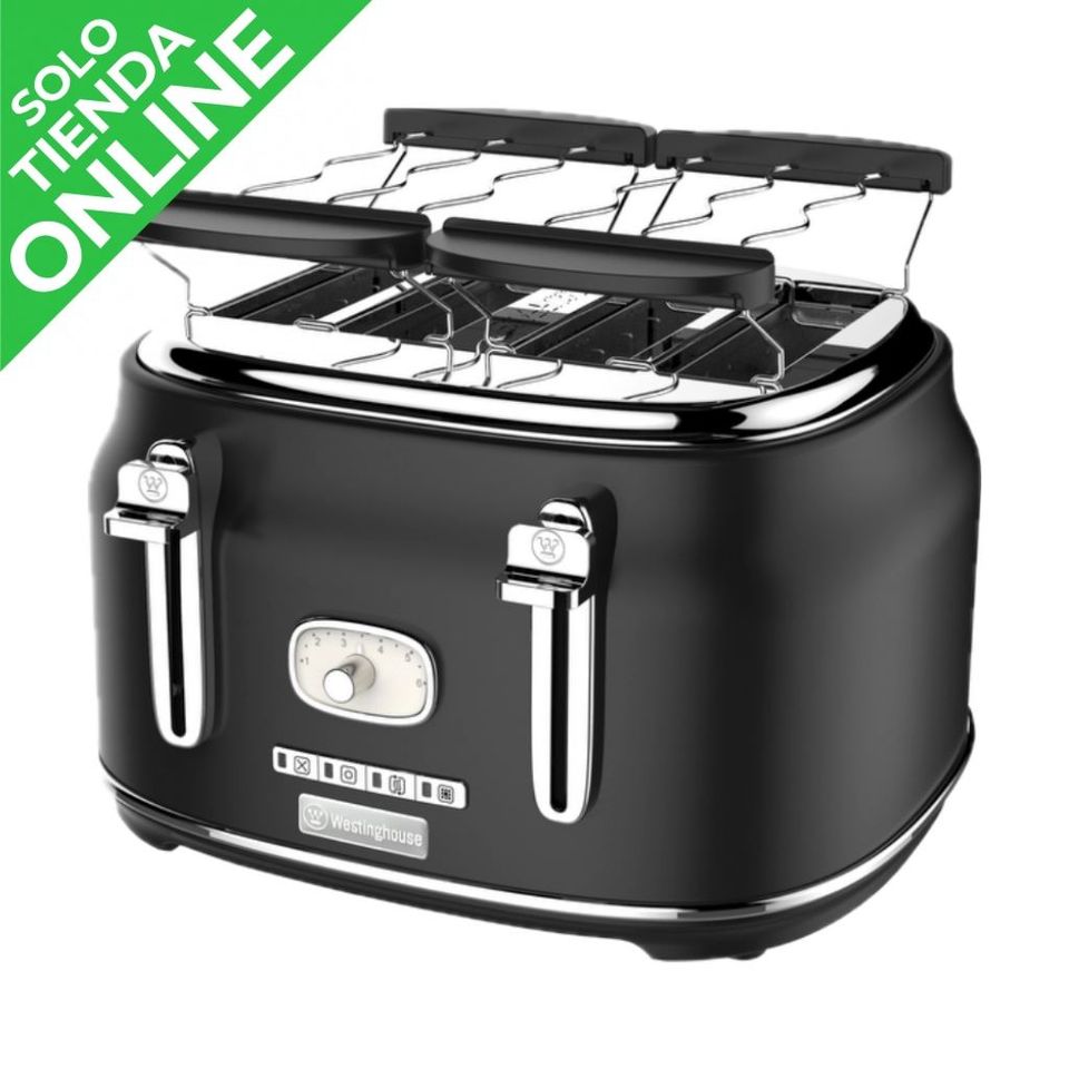 TOSTADORA WESTINGHOUSE RETRO 4 LADOS NEGRO WKTTB809BK