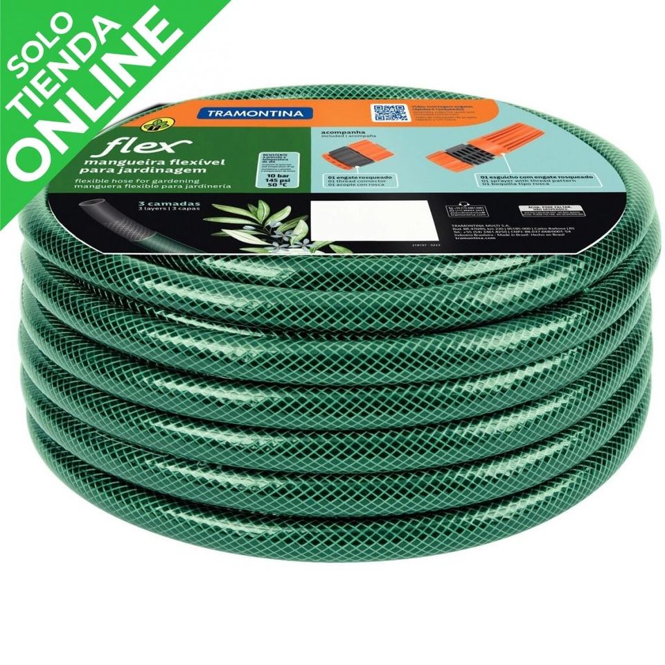 KIT MANGUERA COLOR VERDE TRAMONTINA X10MT 959854